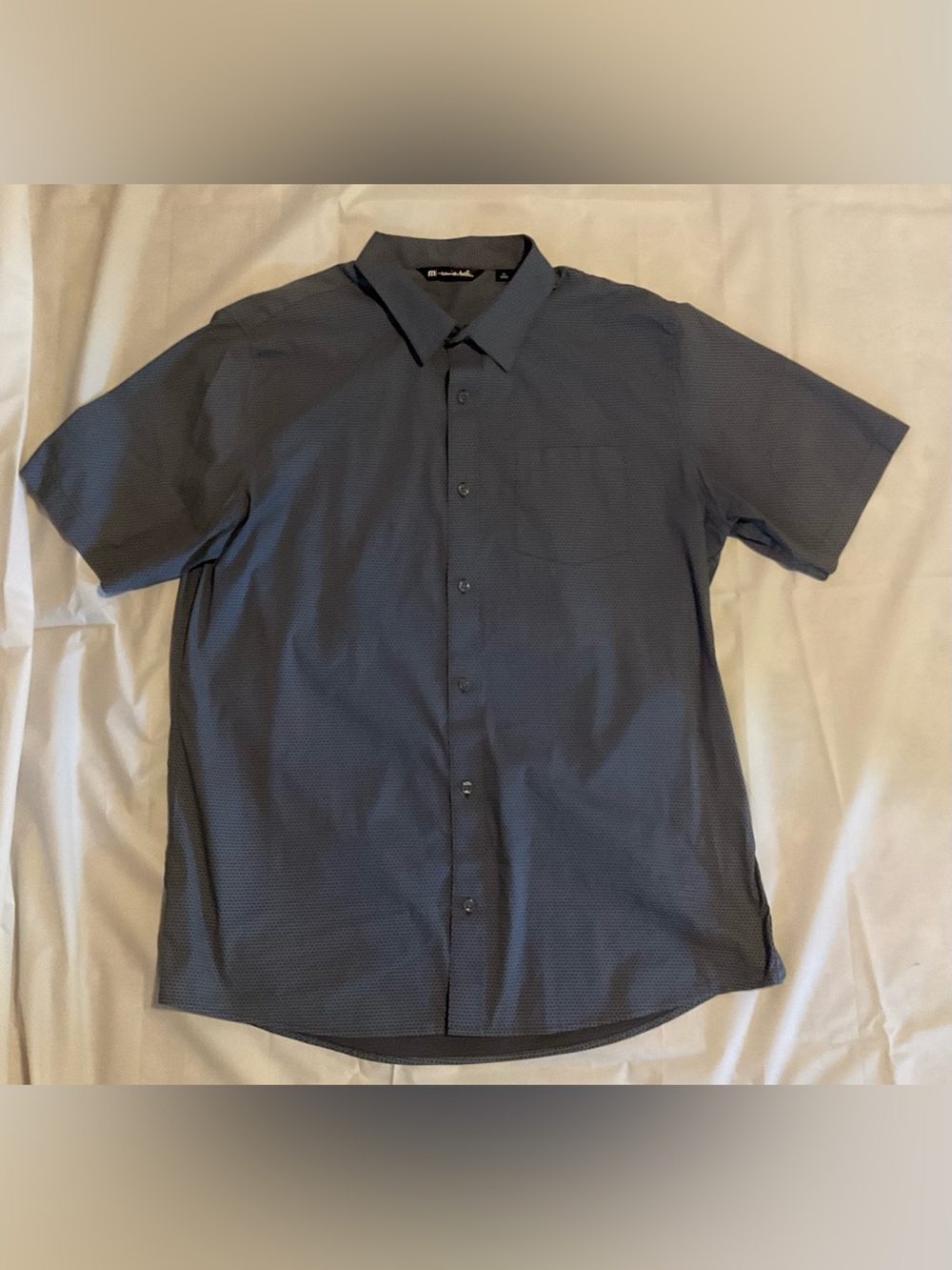 Travis Mathew Short-Sleeve Button-Up Shirt Jacket in Navy